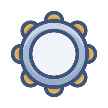 Düz kamera lens vektör tasarımı 