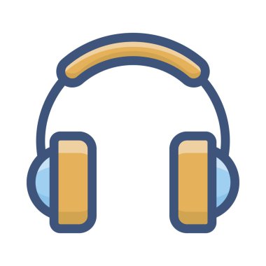 Düz tasarımda kulaklık cihaz vektörü 