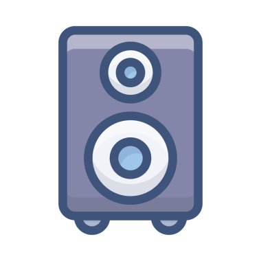Düz tasarımda ses hoparlör vektörü 