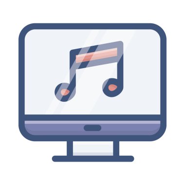 Düz tasarımda sistem müzik vektörü 