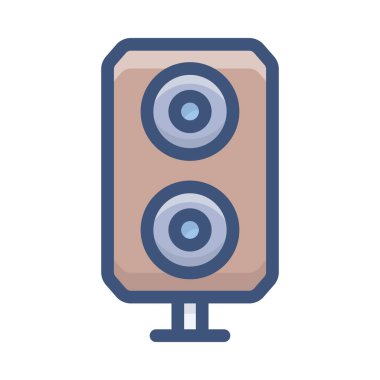 Düz tasarımda ses hoparlör vektörü 