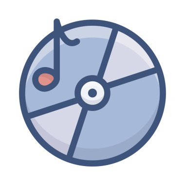 Düz tasarımda müzik kompakt disk vektörü 