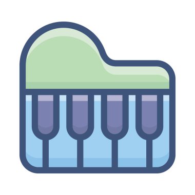 Düz tasarımda müzikal klavye vektörü 