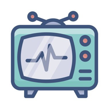 Düz tasarımda retro televizyon vektörü 