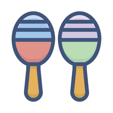 Düz müzikal çıngıraklı vektör tasarımı 