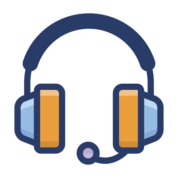 Icono Plano Del Vector Auriculares — Vector de stock