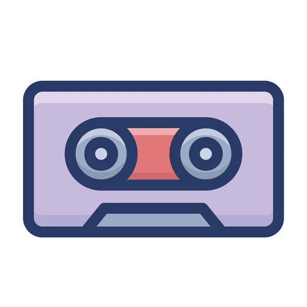 Cassette Icon Isolated White Background — Stock Vector