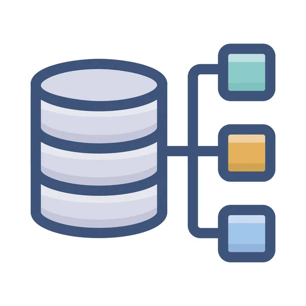 Shared Datenbank Hosting Flachem Design — Stockvektor