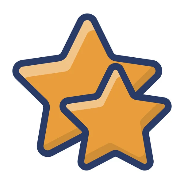 Bewertung Sterne Flacher Symbol Vektor — Stockvektor