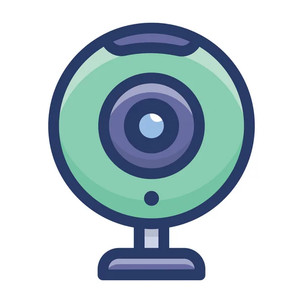 Webcam Aislada Sobre Fondo Blanco — Vector de stock