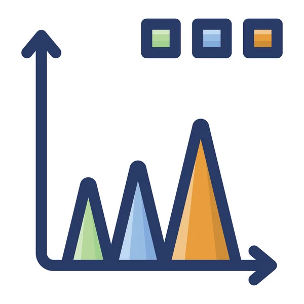 Carta Piramidal Gráfica Diseño Plano — Vector de stock