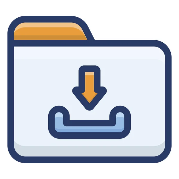 Online Folder Download Vector Ontwerp — Stockvector