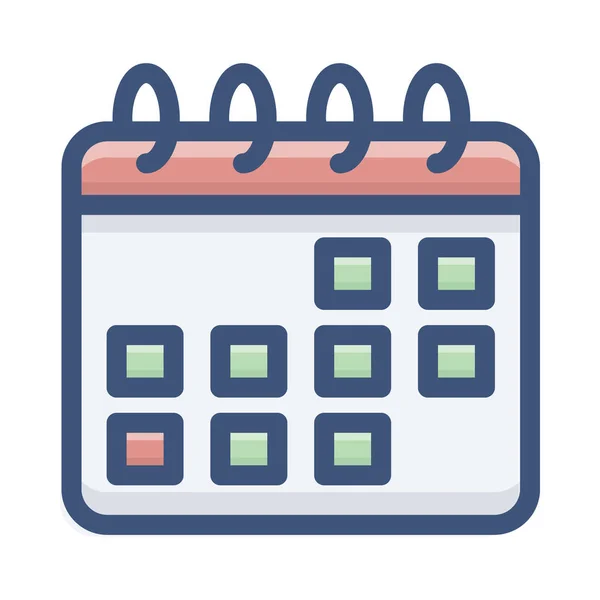 Calendário Cronograma Vetor Projeto Plano —  Vetores de Stock
