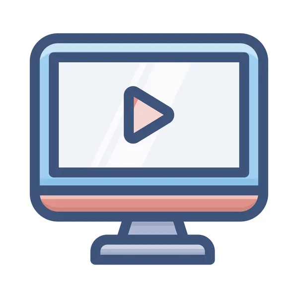 Flaches Video Streaming Vektor Design — Stockvektor
