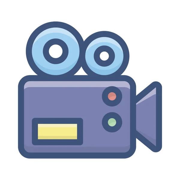 Video Camera Vector Flat Design — Stock Vector