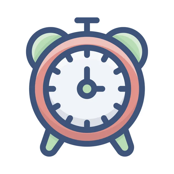 Plat Vector Icoon Van Alarm Clock — Stockvector