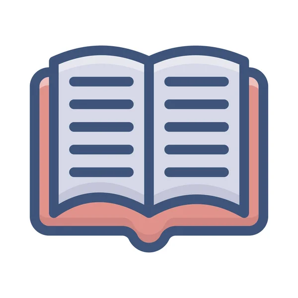 Иконка Книги Плоском Дизайне — стоковый вектор