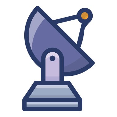 Düz tasarımda parabolik çanak vektör 