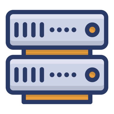 Düz veri sunucusu vektör tasarımı 