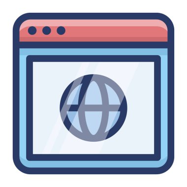 Düz küresel web sitesi vektör tasarımı 