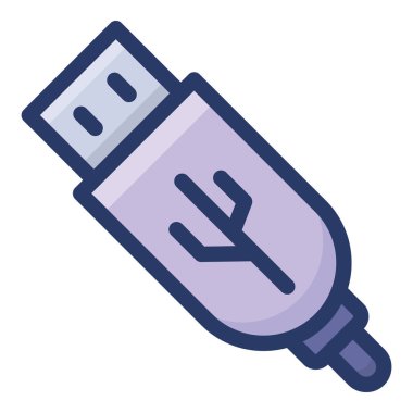 Düz tasarımda flash sürücü vektörü 