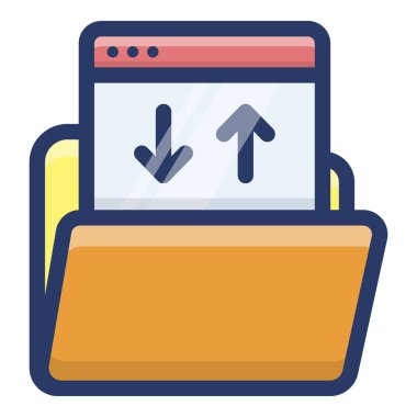 Online web veri klasörü vektör tasarımı 