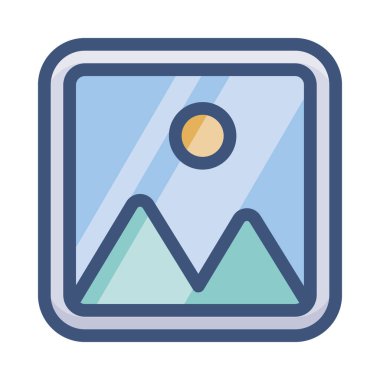 Görüntü galerisi düz tasarım simgesi