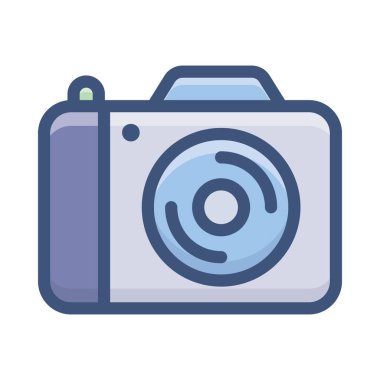 Fotoğraf kamera simgesi düz tasarım