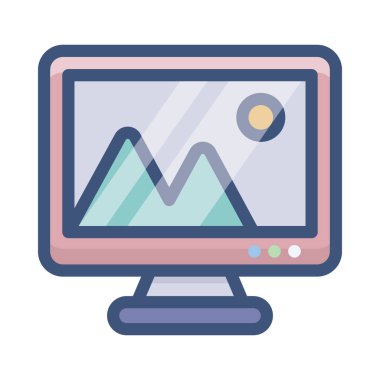 Peyzaj duvar kağıdı düz vektör tasarımı