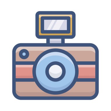 Fotoğraf kamera simgesi düz tasarım