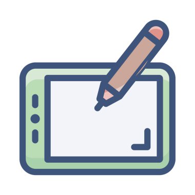 Dijital tablet simgesi düz tasarım 