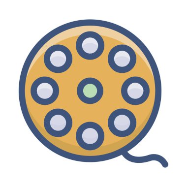 Kamera makara simgesinin düz tasarımı