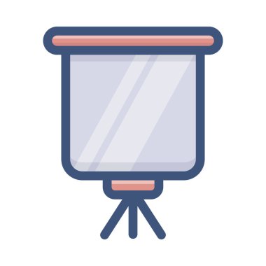 Beyaz tahta standı simgesinin düz tasarımı