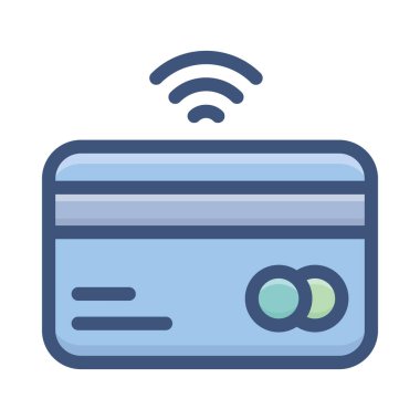 Akıllı kart simgesinin düz vektörü