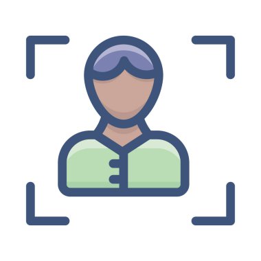 Kişi odak vektör düz tasarım 