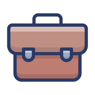 Evrak çantası düz simge tasarımı 