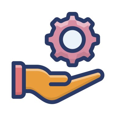 Düz tasarım ayarlama simgesi.