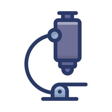 Optik mikroskop düz simge tasarımı 