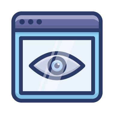 Web görselleştirme düz tasarım simgesi.