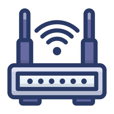 Wifi yönlendirici cihazı düz simgesi 