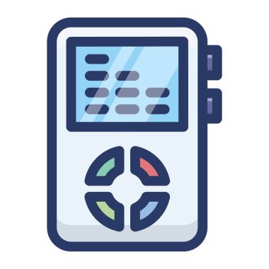 Düz tasarımda gameboy simgesi 