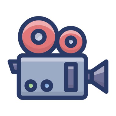 Video kamera düz simgesi tasarım 