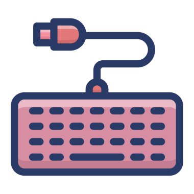 Beyaz arka planda yalıtılmış klavye simgesi 