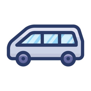 Van düz tasarım simgesi.