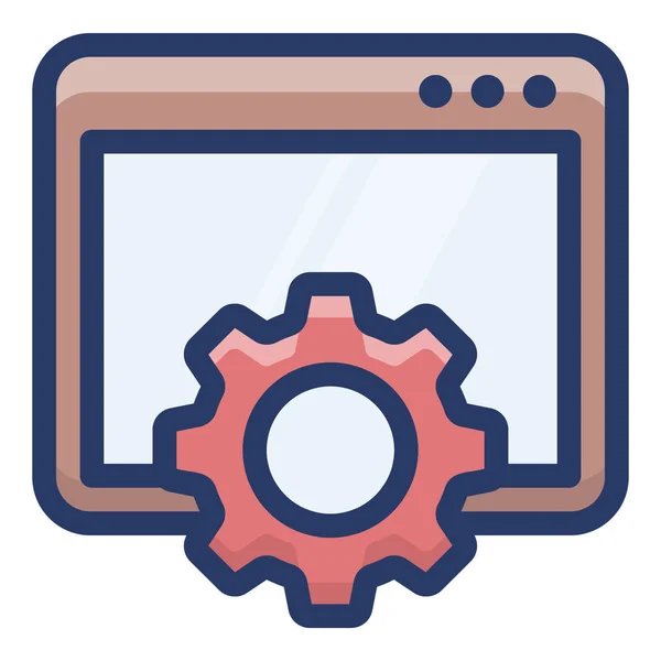 Web Optimization Icon Flat Design — Stock Vector
