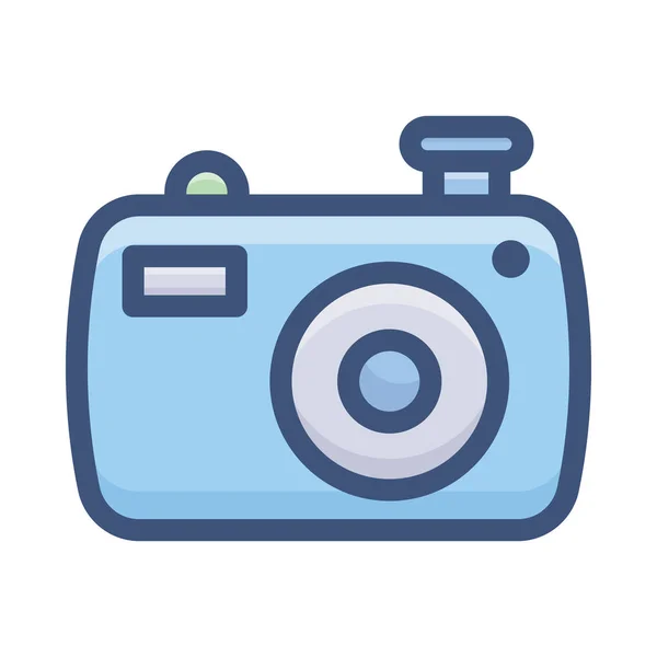 Photographic Camera Icon Flat Design — Stock Vector