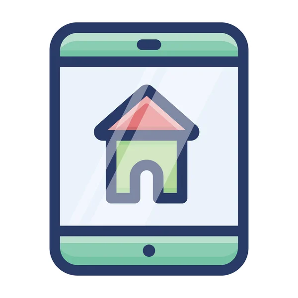 Дизайн Иконки Приложения Недвижимости — стоковый вектор
