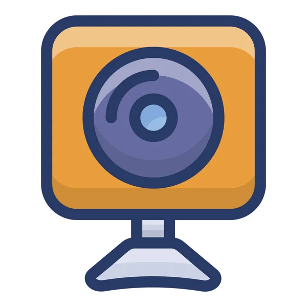Webcam Plano Icono Diseño Vectores — Vector de stock