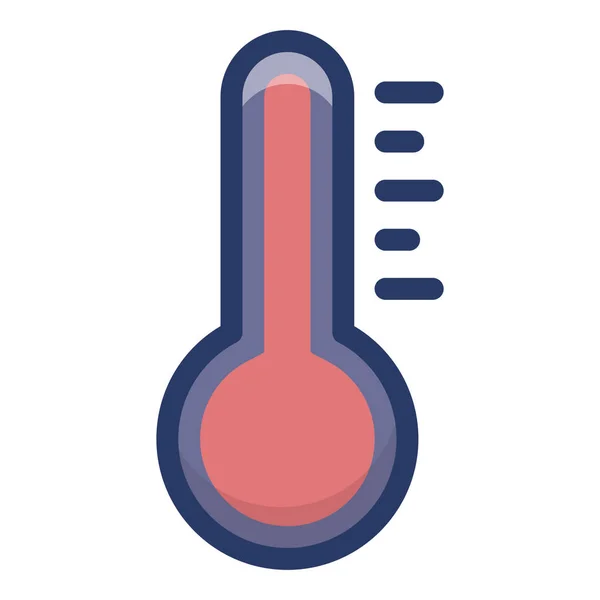 Temperature Thermometer Vector Flat Design — Stock Vector