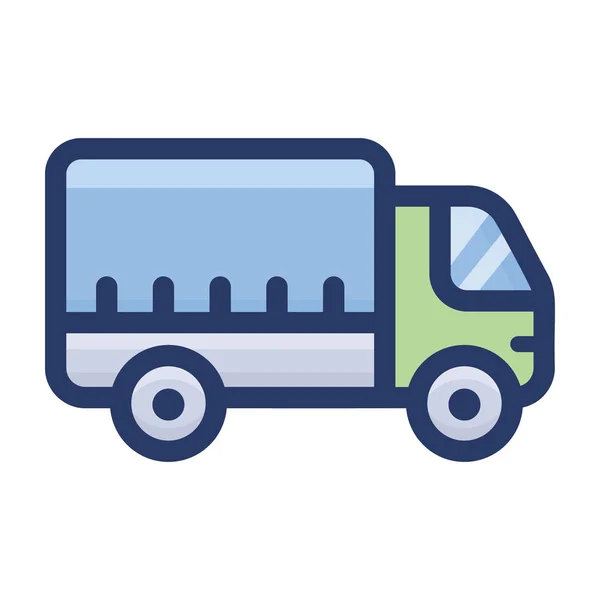 Icon Cargo Van Flat Design — Stock Vector